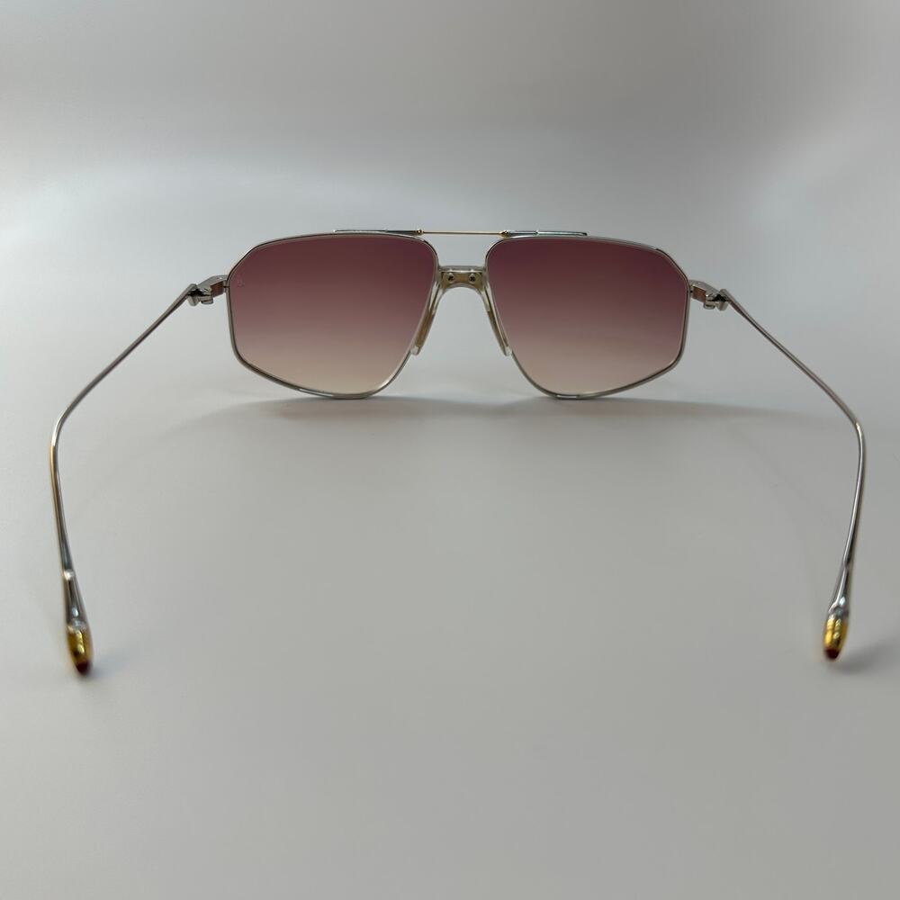 Jacques Marie Mage Jagger Empire Aviator Sunglasses Titanium x/350 Burgundy - Picture 11 of 16
